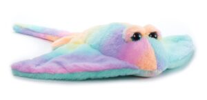 the petting zoo stingray stuffed animal plushie, ombrez ocean animals, rainbow stingray plush toy 22 inches from tip of tail to head