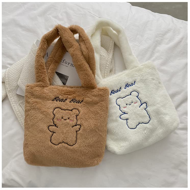 Women Cute Bear Tote Bag Kawaii Shoulder Bag Large Tote Handbag Purse Casual Work Bag Crossbody (A11)