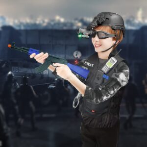 RedCrab Kids Police Officer Pretend Set Uniform Outfit Role-playing Toys - chirldren costumes boys and girls - SWAT Police Gear for Kids Dress Up