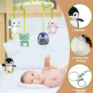 Anboor Small Stuffed Animals 4.3 Inch Penguin Plush Animal Toy with Keychain Award Goodie Bag Fillers Backpacks Animal Themed Party Favors (Black)