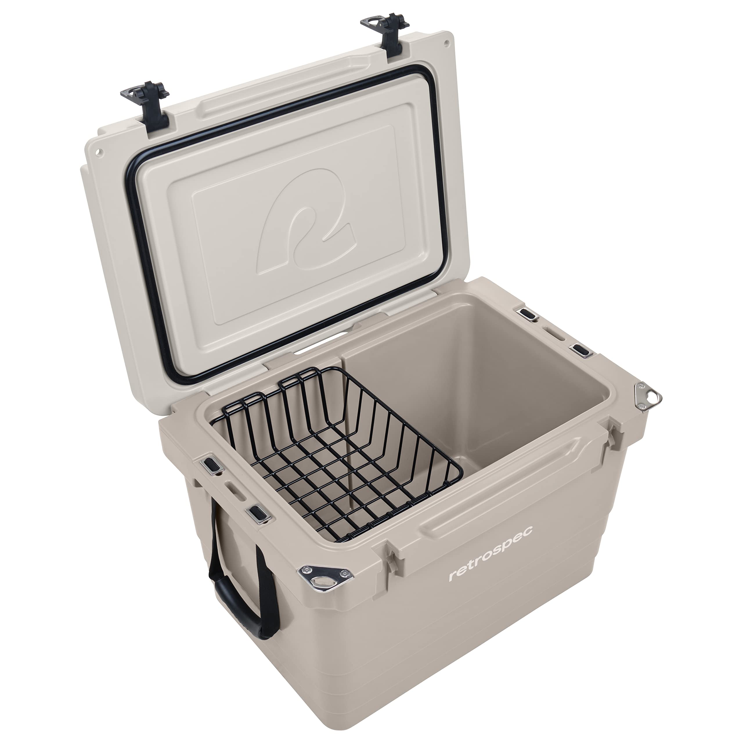 Retrospec Palisade Cooler Basket - Ice Chest Accessories – Dry Storage & Organization - Durable Rubber Coated Metal – 45qt