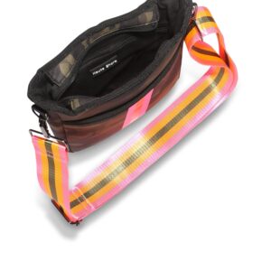 Haute Shore - Jeri Showoff Crossbody Tote Camo Green W/Orange & Pink Stripe