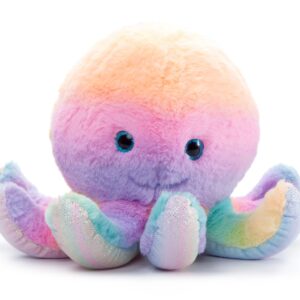 The Petting Zoo Octopus Stuffed Animal Plushie, Ombrez Ocean Animals, Rainbow Zoologee Octopus Plush Toy 10 inches