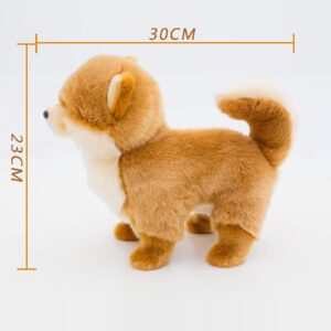 CU-MATE 12 Inch Pomeranian Stuffed Animal Dog Realistic Puppy Plush Toys- Cute Pet Gift for Kids