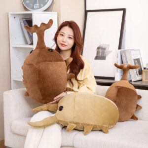 RONOSEN Beetle Plush Toy Plush Pillow Doll Insect Beetle Plush Toy Pillow Stuffed Toy Plush Pillow Children Children Girls Boys Baby (50CM, Brown)