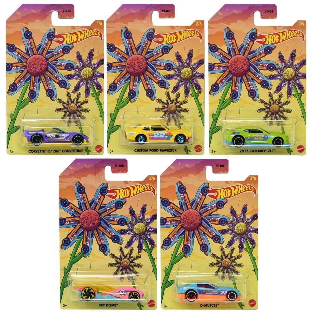 Hot Wheels 2022 Easter Spring Complete Set of 5 Diecast Vehicles