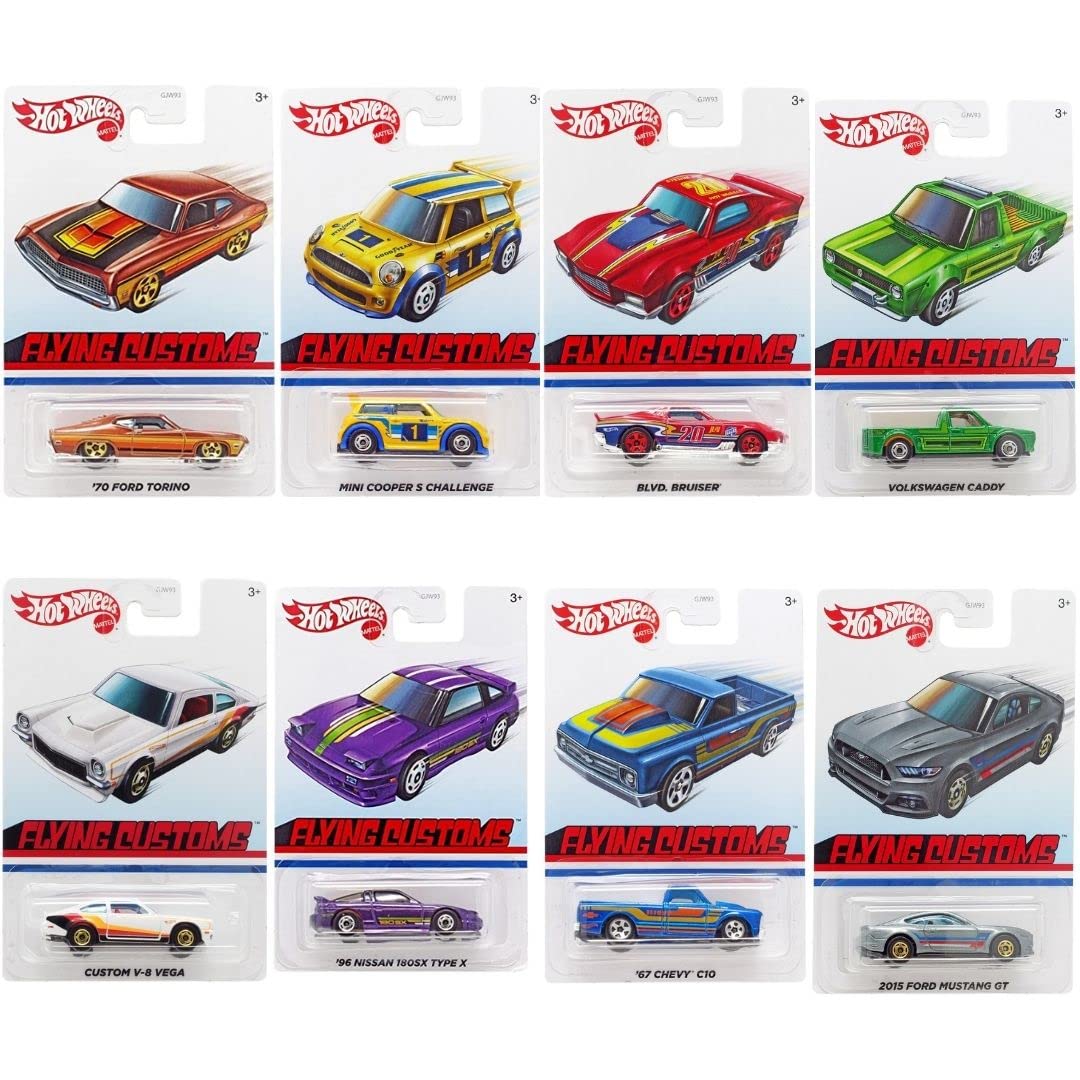 Hot Wheels Exclusive Flying Customs Series Complete Set of 8 Diecast Vehicles