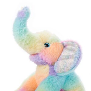 The Petting Zoo Elephant Stuffed Animal Plushie, Ombrez Zoo Animals, Rainbow Elephant Plush Toy 12 inches