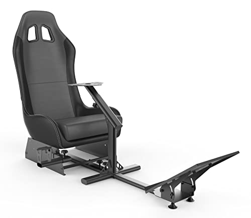 cirearoa Racing Wheel Stand with seat Gaming Chair Driving Cockpit for All Logitech G923 | G29 | G920 | Thrustmaster | Fanatec Wheels | Xbox One, PS4, PC Platforms (Black/Grey)