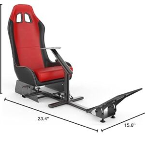 cirearoa Racing Wheel Stand with seat Gaming Chair Driving Cockpit for All Logitech G923 | G29 | G920 | Thrustmaster | Fanatec Wheels | Xbox One, PS4, PC Platforms (Black/Red)