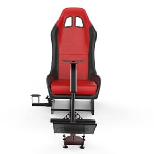 cirearoa Racing Wheel Stand with seat Gaming Chair Driving Cockpit for All Logitech G923 | G29 | G920 | Thrustmaster | Fanatec Wheels | Xbox One, PS4, PC Platforms (Black/Red)