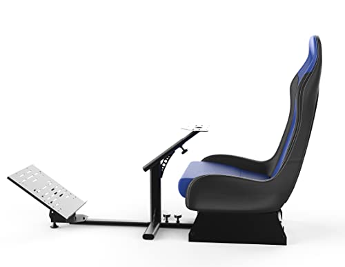 cirearoa Racing Wheel Stand with seat Gaming Chair Driving Cockpit for All Logitech G923 | G29 | G920 | Thrustmaster | Fanatec Wheels | Xbox One, PS4, PC Platforms (Black/Blue)