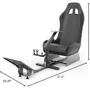 cirearoa Racing Wheel Stand with seat Gaming Chair Driving Cockpit for All Logitech G923 | G29 | G920 | Thrustmaster | Fanatec Wheels | Xbox One, PS4, PC Platforms (Black/Grey)