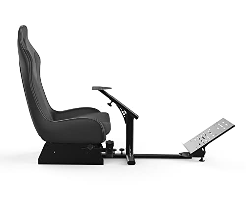 cirearoa Racing Wheel Stand with seat Gaming Chair Driving Cockpit for All Logitech G923 | G29 | G920 | Thrustmaster | Fanatec Wheels | Xbox One, PS4, PC Platforms (Black/Grey)