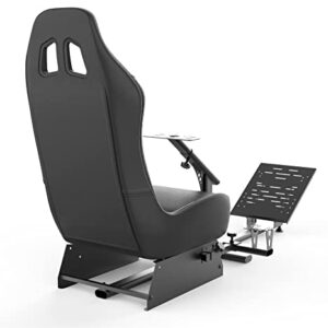 cirearoa Racing Wheel Stand with seat Gaming Chair Driving Cockpit for All Logitech G923 | G29 | G920 | Thrustmaster | Fanatec Wheels | Xbox One, PS4, PC Platforms (Black/Black)