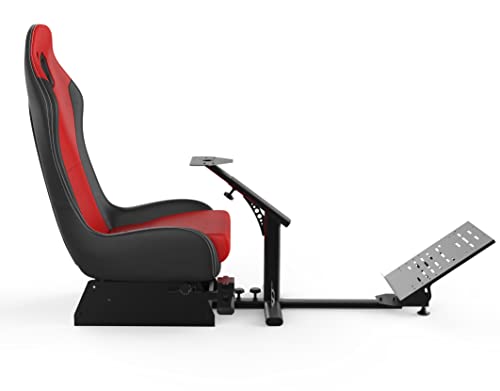 cirearoa Racing Wheel Stand with seat Gaming Chair Driving Cockpit for All Logitech G923 | G29 | G920 | Thrustmaster | Fanatec Wheels | Xbox One, PS4, PC Platforms (Black/Red)