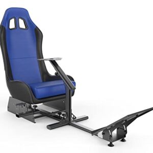 cirearoa Racing Wheel Stand with seat Gaming Chair Driving Cockpit for All Logitech G923 | G29 | G920 | Thrustmaster | Fanatec Wheels | Xbox One, PS4, PC Platforms (Black/Blue)