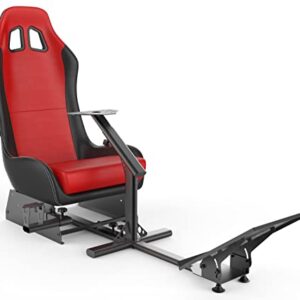 cirearoa Racing Wheel Stand with seat Gaming Chair Driving Cockpit for All Logitech G923 | G29 | G920 | Thrustmaster | Fanatec Wheels | Xbox One, PS4, PC Platforms (Black/Red)