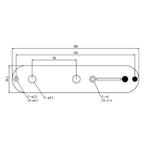 Rubatone Guitar Control Plate for Fender Tele Telecaster Squier Style Electric Guitar Metal Black 34.2mm Width.