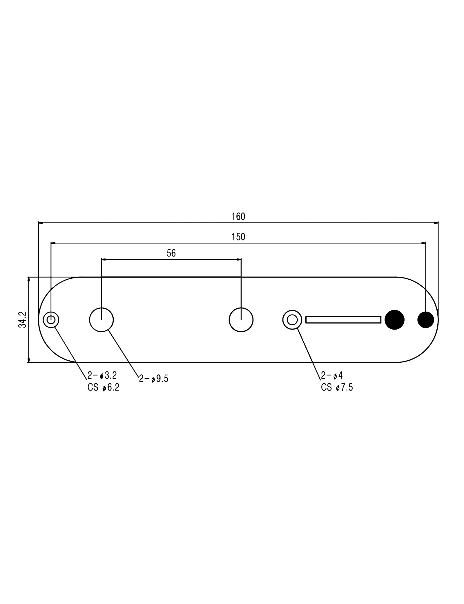 Rubatone Guitar Control Plate for Fender Tele Telecaster Squier Style Electric Guitar Metal Black 34.2mm Width.