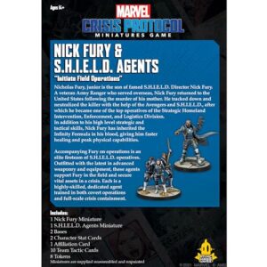 Atomic Mass Games Marvel: Crisis Protocol Nick Fury & S.H.I.E.L.D. Agents Character Pack - Unleash Strategic Brilliance! Tabletop Superhero Game, Ages 14+, 2 Players, 90 Minute Playtime, Made