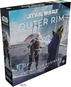 star wars: outer rim - unfinished business expansion - strategy game, adventure game for kids & adults, ages 14+, 1-4 players, 3-4 hour playtime, made by fantasy flight games