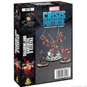 Atomic Mass Games Marvel: Crisis Protocol Shadowland Daredevil & Elektra Character Pack - Unleash Daredevil's Dark Side! Tabletop Superhero Game, Ages 14+, 2 Players, 90 Minute Playtime, Made