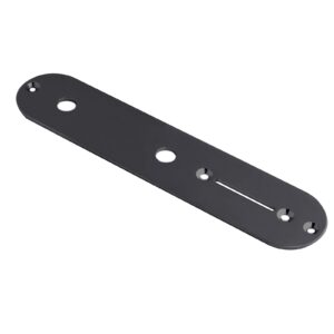 Rubatone Guitar Control Plate for Fender Tele Telecaster Squier Style Electric Guitar Metal Black 34.2mm Width.