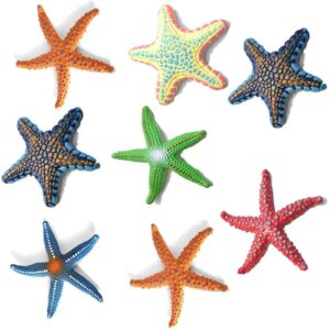 8 Pieces Big Pool Toy Diving Toys Starfish Sea Animals Sets Summer Toys，Diving Toys Set Dive Throw Toy Set Underwater Swimming Toys Pool Toys for Kids