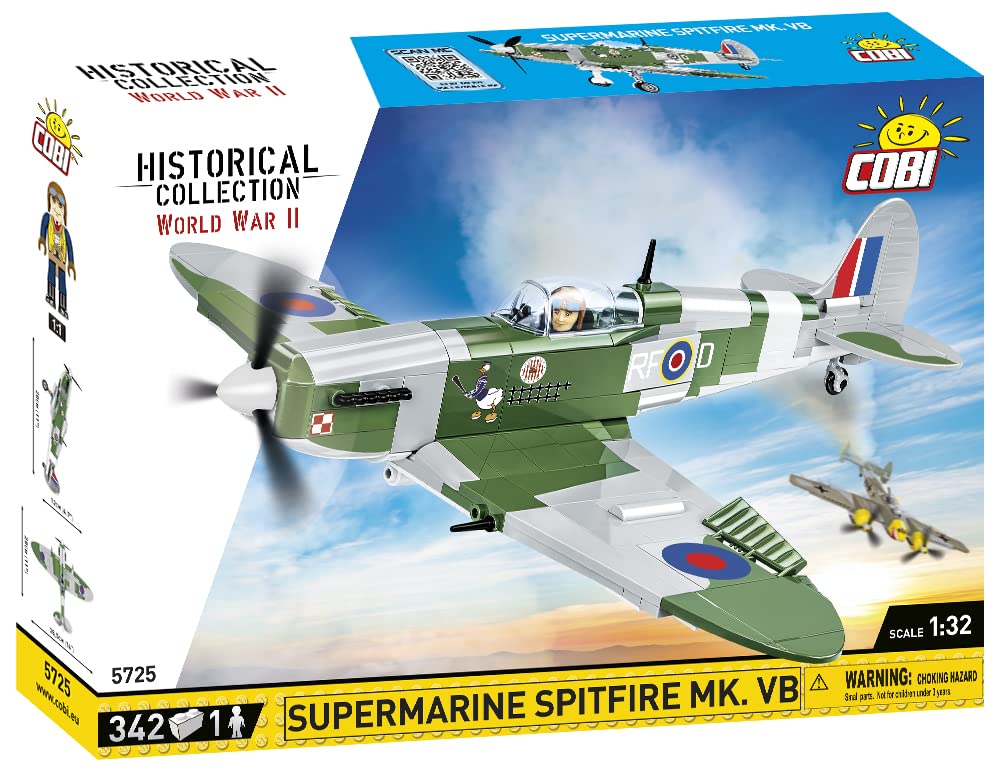 Cobi toys 342 Pcs 'Hc WWII /5725/ Supermarine Spitfire Mk.Vb