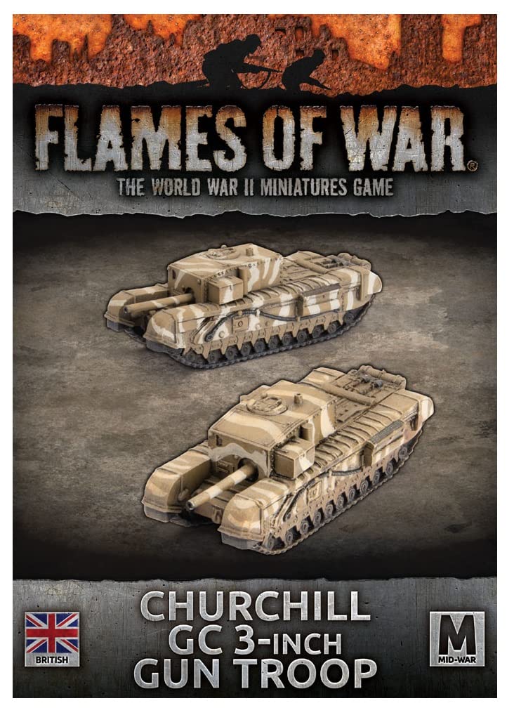 Flames of War Mid War British Churchill GC 3-Inch Gun Troop FOW BBX67