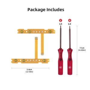 Wigearss SL SR Left Right Button Key Flex Cable Replacement with Y-Screwdriver & +-Screwdriver for NS Switch/Switch OLED Joy-Con Controller