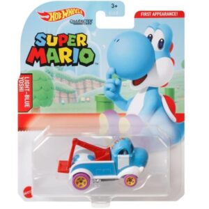 hot wheels character cars light blue yoshi first appearance diecast vehicle