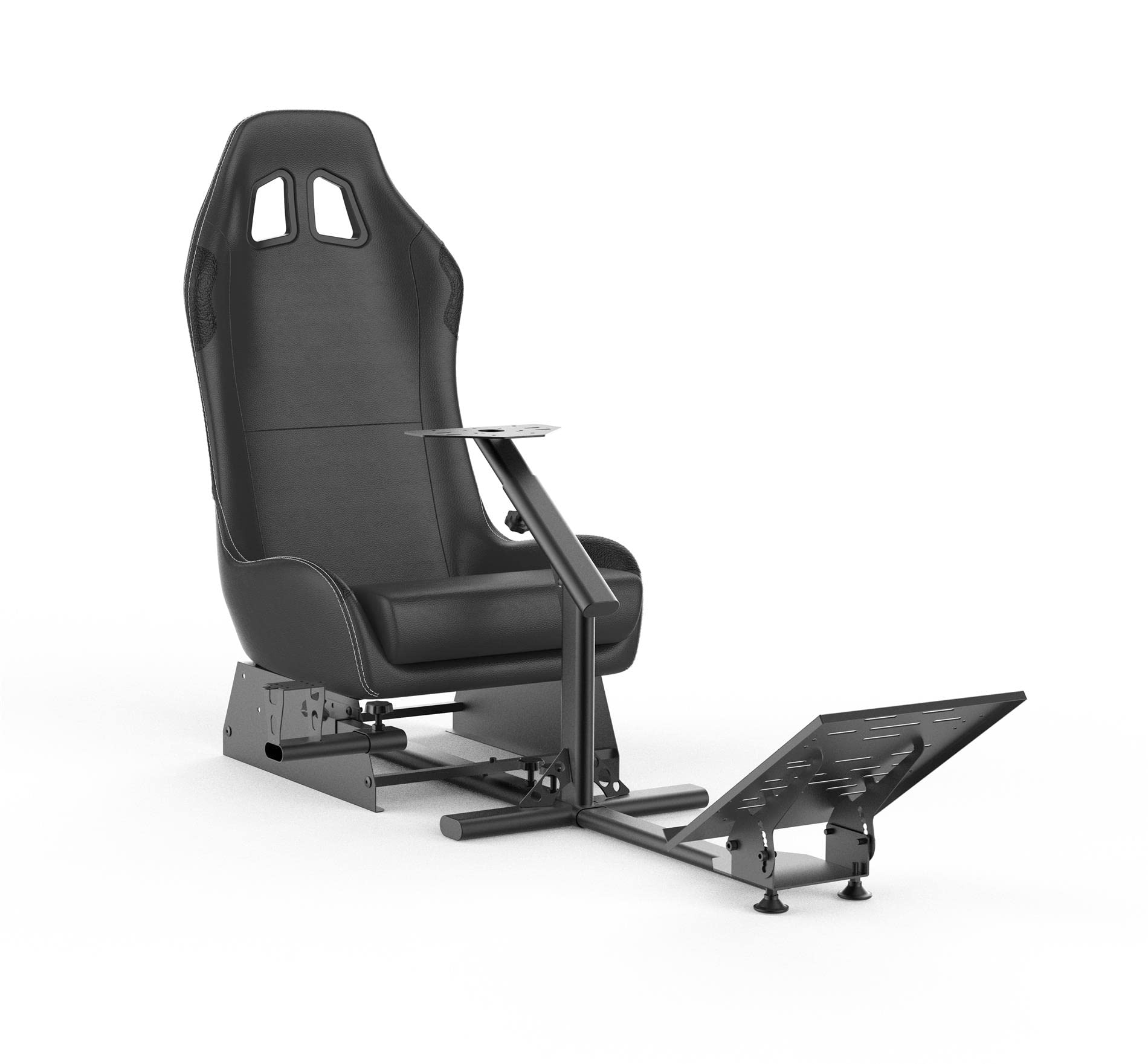 cirearoa Racing Wheel Stand with seat Gaming Chair Driving Cockpit for All Logitech G923 | G29 | G920 | Thrustmaster | Fanatec Wheels | Xbox One, PS4, PC Platforms (Black/Black)