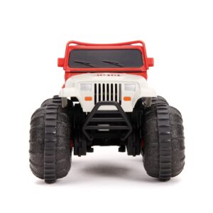 Jada Toys 253255045 Jurassic Park RC Sea and Land Jeep 1:16, Multicoloured