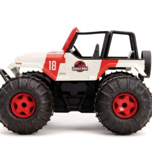 Jada Toys 253255045 Jurassic Park RC Sea and Land Jeep 1:16, Multicoloured