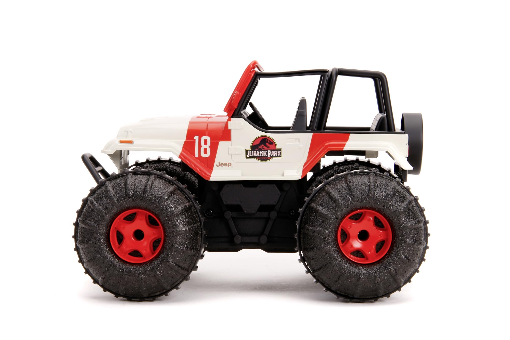 Jada Toys 253255045 Jurassic Park RC Sea and Land Jeep 1:16, Multicoloured