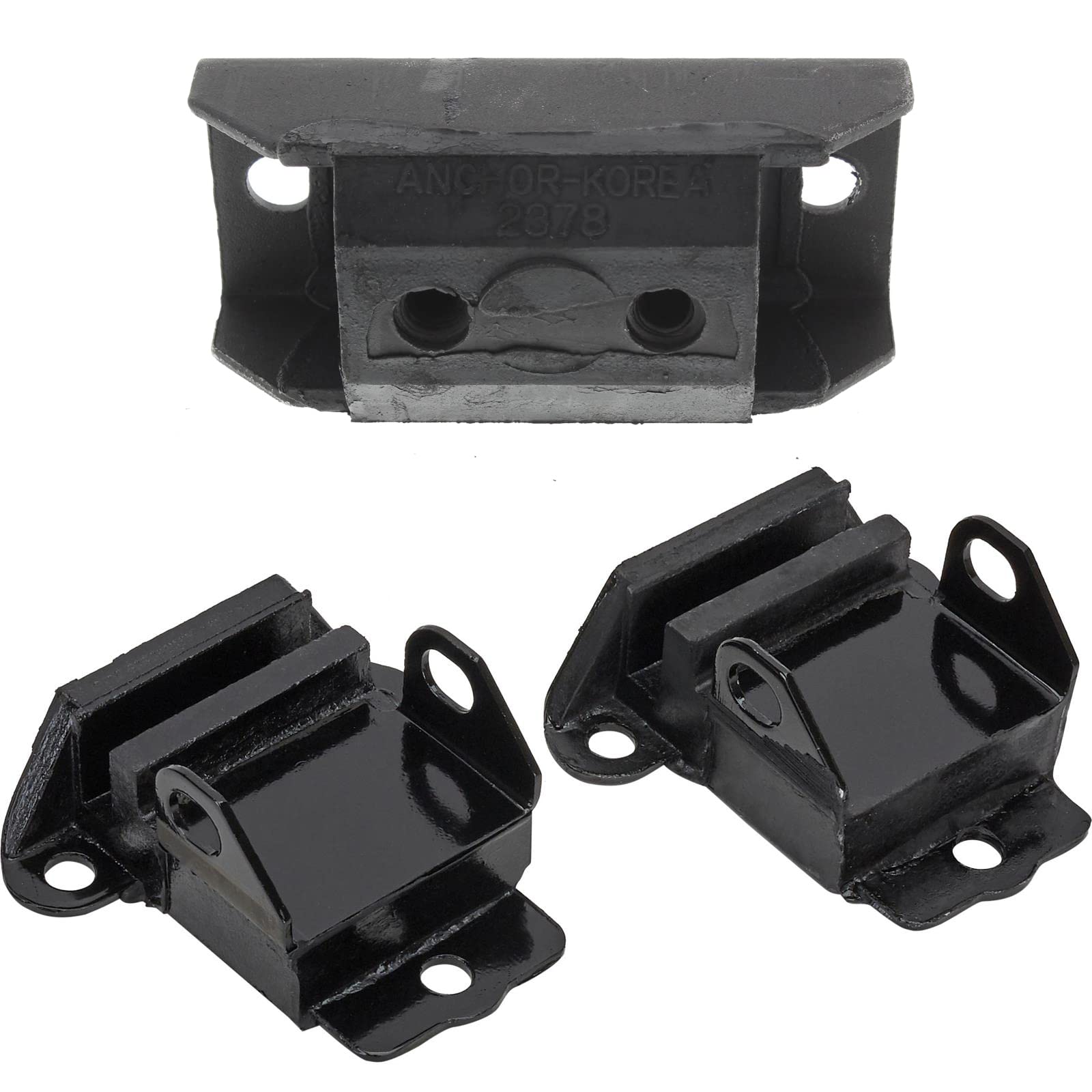 3-Bolt Compatible with Chevy Rubber Motor Mounts & 1958/82 GM Trans Cushion