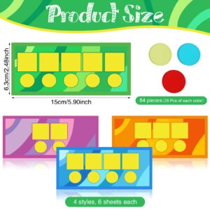 Sound Box Mats and Chips 24 Pcs Dry Erase Mats and 84 Pcs Chips Phonemic Awareness Phonics Games Reading Games EZread Sound Box Mats and Chips (Vivid Style,PVC)