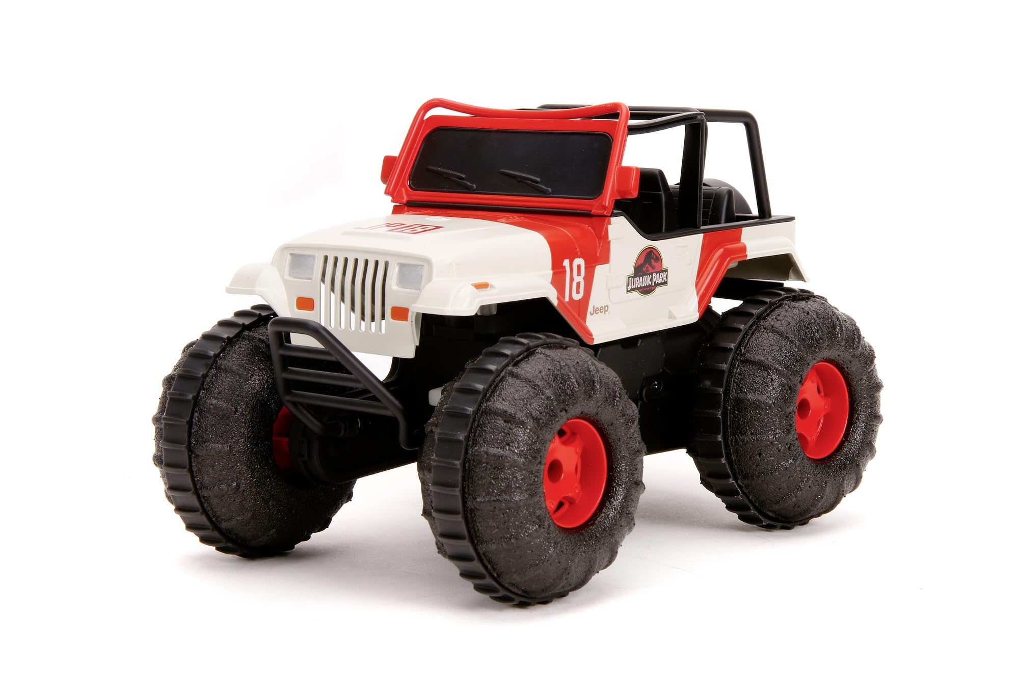 Jada Toys 253255045 Jurassic Park RC Sea and Land Jeep 1:16, Multicoloured