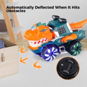 ToyoFun Dinosaur Toys for Kids 3-5, Dinosaur Car Toy for Boys Girls Monster Truck with Flashing Lights Music Roaring Sound Dino Toddler Light up Car Toys Christmas Birthday Gifts Ages 3+