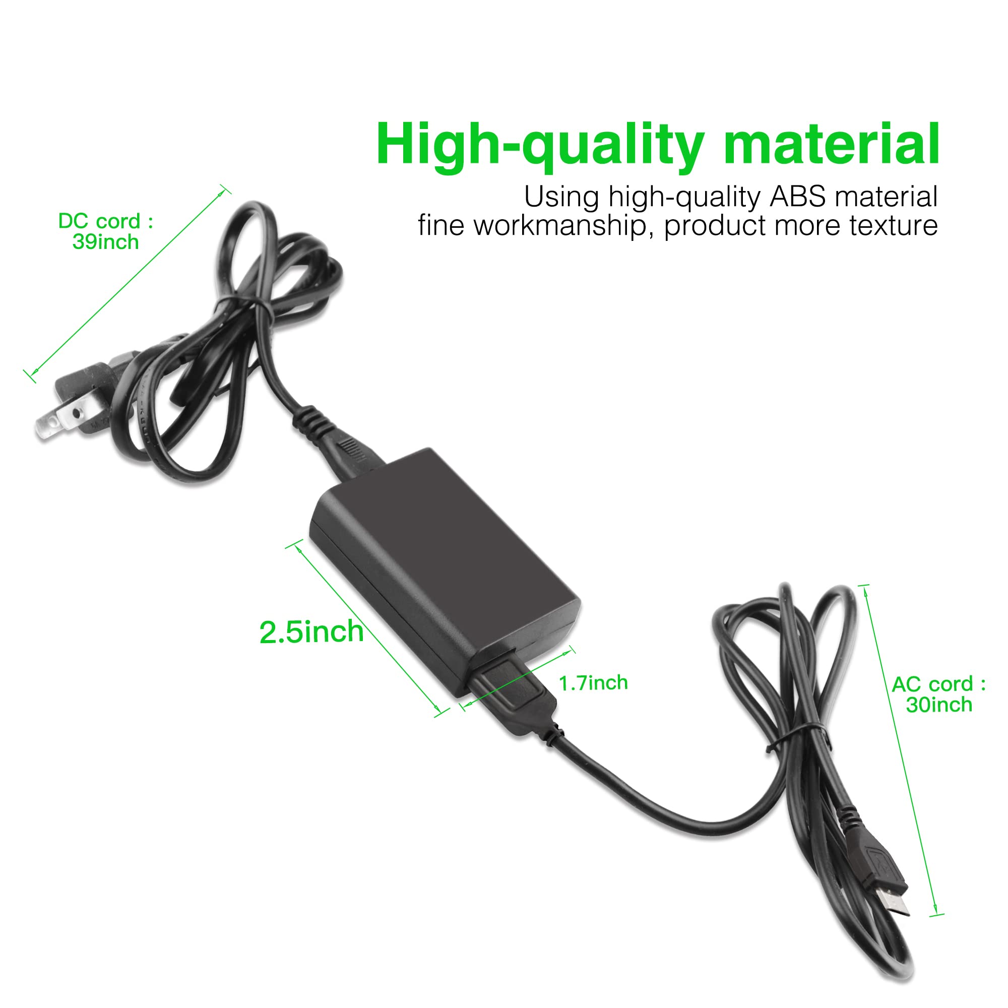 PS Vita Charger, AC Adapter Wall Charger Compatible with Sony PlayStation Vita 2000 (Only Compatible with PSV 2000)