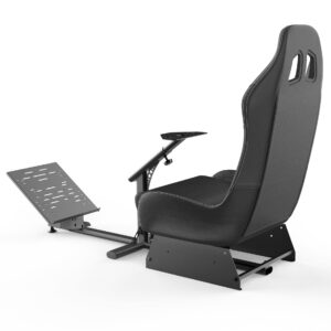 cirearoa Racing Wheel Stand with seat Gaming Chair Driving Cockpit for All Logitech G923 | G29 | G920 | Thrustmaster | Fanatec Wheels | Xbox One, PS4, PC Platforms (Black/Black)