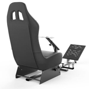 cirearoa Racing Wheel Stand with seat Gaming Chair Driving Cockpit for All Logitech G923 | G29 | G920 | Thrustmaster | Fanatec Wheels | Xbox One, PS4, PC Platforms (Black/Black)