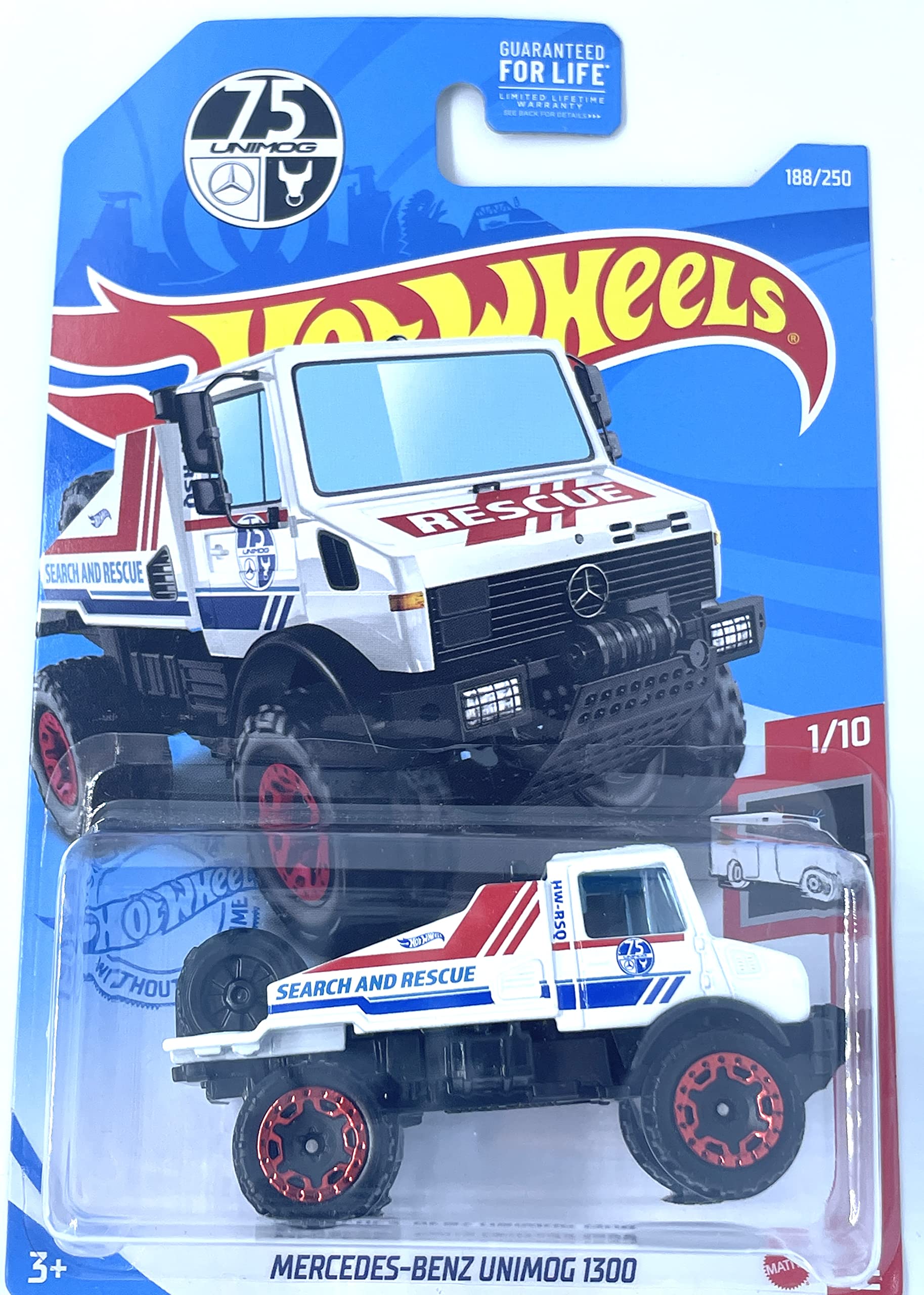 Hot Wheels - Mercedes-Benz Unimog 1300 - HW Rescue 1/10 [ White] #188/250