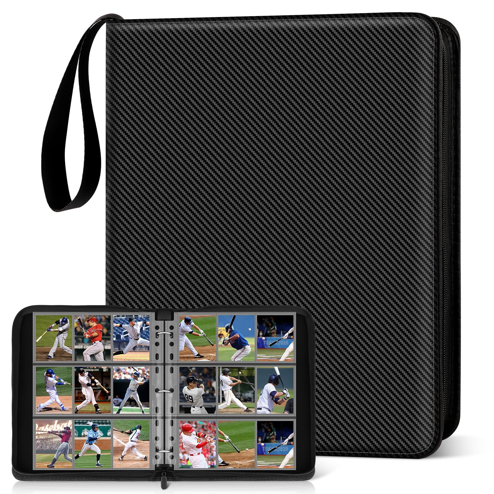 Mlikero Trading Card Binder, 9 Pocket Card Binder with Sleeves 720 Double Sided Pocket Sports Card Binder, Premium Card Binders Compatible with MTG, TCG, Baseball Cards, and Football Cards