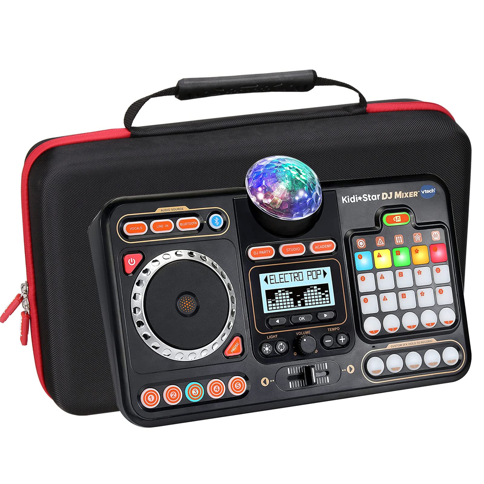 Mchoi Hard Carrying Case Compatible with VTech KidiStar DJ Mixer Black, Case Only