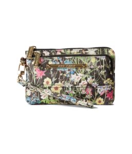 betsey johnson talli wristlet pouch dark floral one size