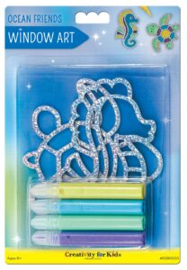 creativity for kids window art project: ocean friends - create your own window art, under the sea suncatcher kit