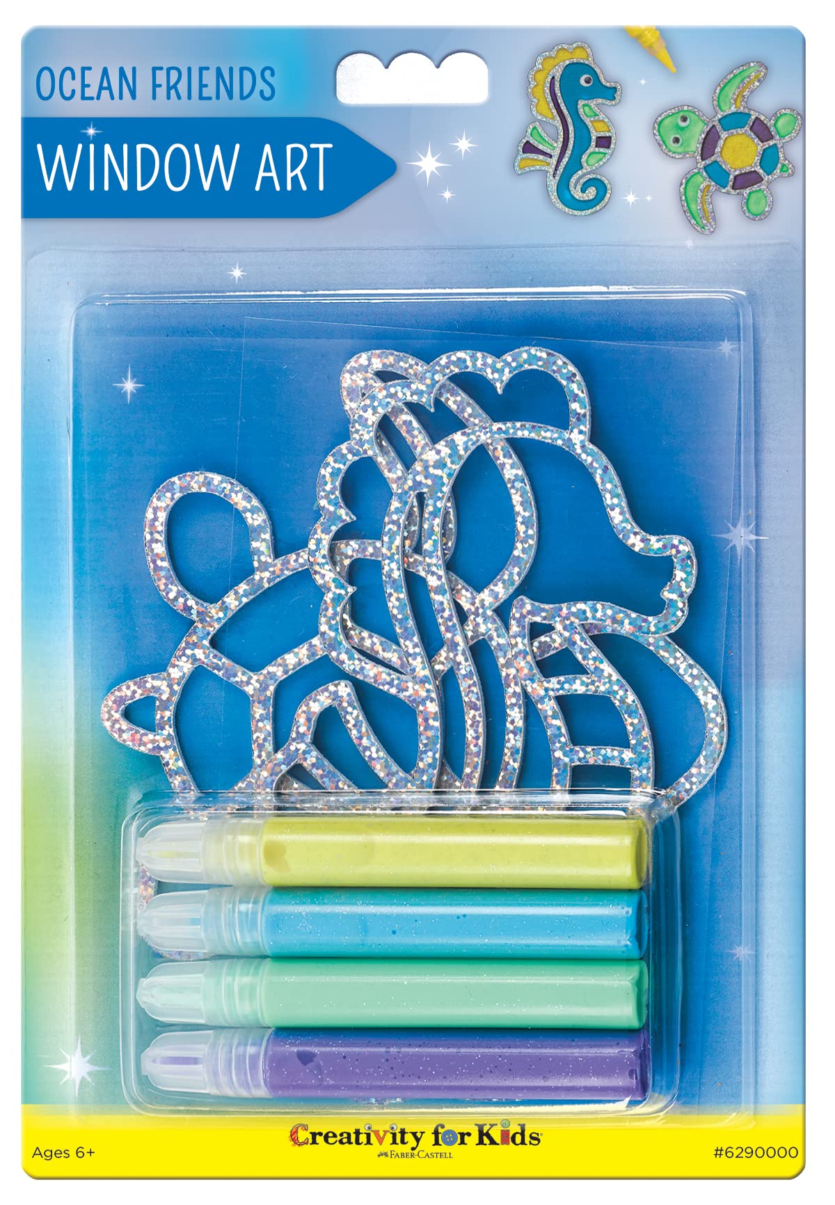 Creativity for Kids Window Art Project: Ocean Friends - Create Your Own Window Art, Under The Sea Suncatcher Kit